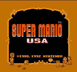 Super Mario USA (Japan) Title Screen